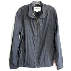 Orvis Gray Zip Down Long Sleeve Jacket Size Medium EUC
